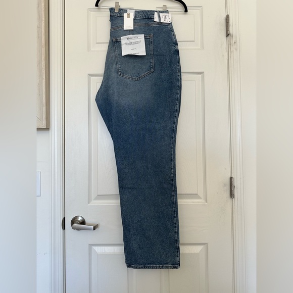 ✨NWT Good American Good 90s Jeans Indigo 542 Fitted Waist Perfect Blue Jeans 20W - Picture 6 of 17